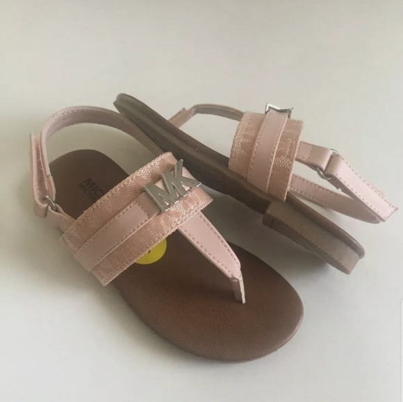 Michael Kors Jaliyah Blush Pink Thong Sandals - 9 - Picture 3 of 6